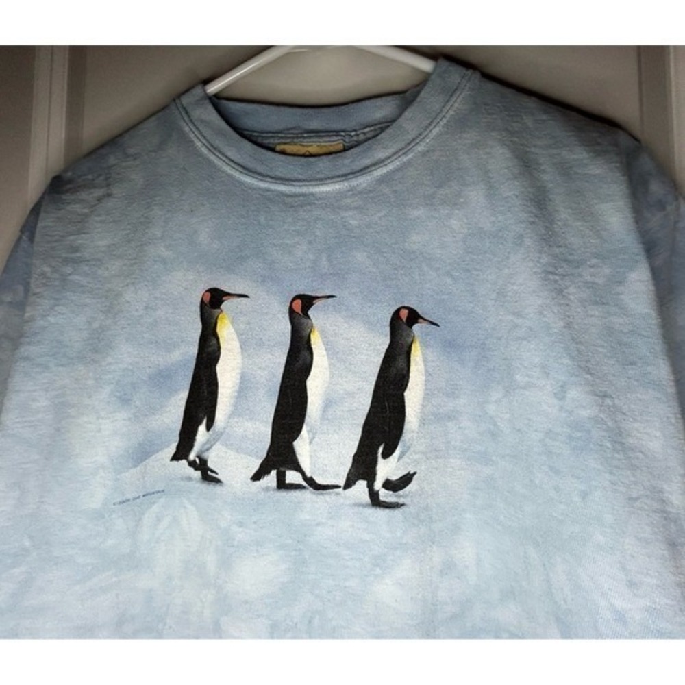 Vintage 2006 The Mountain Penguins Ice Tie‎ Dye Graphic T-Shirt Fits Mens Small